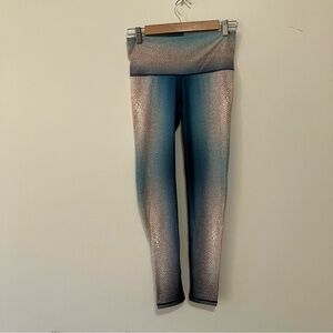 Niyama Sol Leggings Womens Sz. M Shagreen Lagoon Ombré Ankle Yoga Athleisure